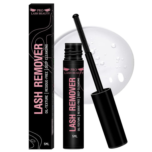 Cluster Lash Glue Remover 5 ML Lash Remover DIY Eyelash Extension Remover Eye Makeup Cleanser, Easy Removal of Cluster Eyelashes Gentle Soothing Nourishing Self-Use Oil Texture 5ML