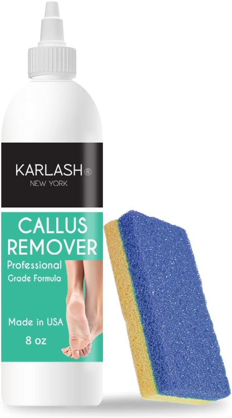 Professional Best Callus Remover Gel for Feet and Foot Pumice Stone Scrubber Kit Remove Hard Skins Heels and Tough Callouses from Feet Quickly and Effortless 4 Oz (1 Bottle)