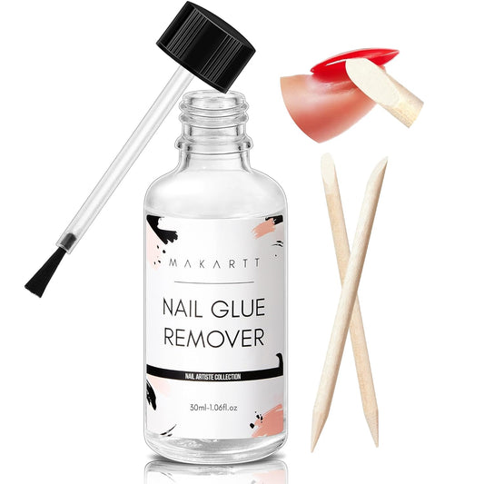 Nail Glue Remover for Press on Nails - 30ML Press on Nail Remover Easy Removal Debonder for Glue on Nail Tips,Non-Acetone Nail Polish Remover