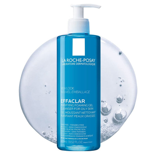 Effaclar Purifying Foaming Gel Cleanser for Oily Skin, with Zinc Pidolate to Remove Excess Oil & Shine, Alcohol Free & Oil Free, Face Wash for Oily Skin, Sensitive Skin Tested