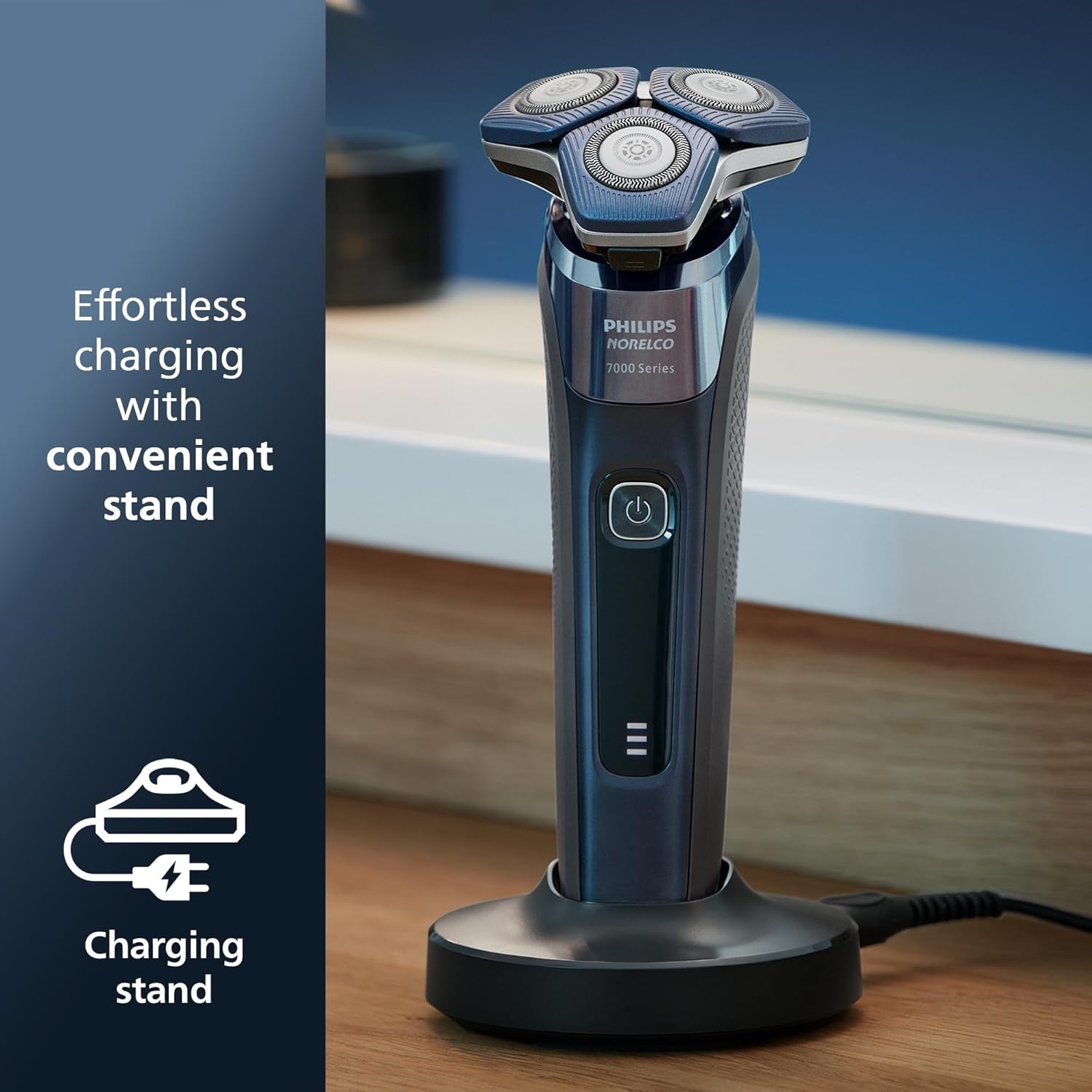 Shaver 7800, Rechargeable Wet & Dry Electric Shaver with Senseiq Technology, Quick Clean Pod, Charging Stand, Travel Case and Pop-Up Trimmer, S7885/85