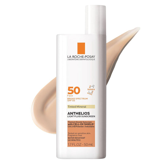 Anthelios Tinted Sunscreen SPF 40+, Broad Spectrum SPF + Antioxidants, Titanium Dioxide & Zinc Oxide Sunscreen, 4 Flexible Shades with No White Cast, Oil Free & Oxybenzone Free