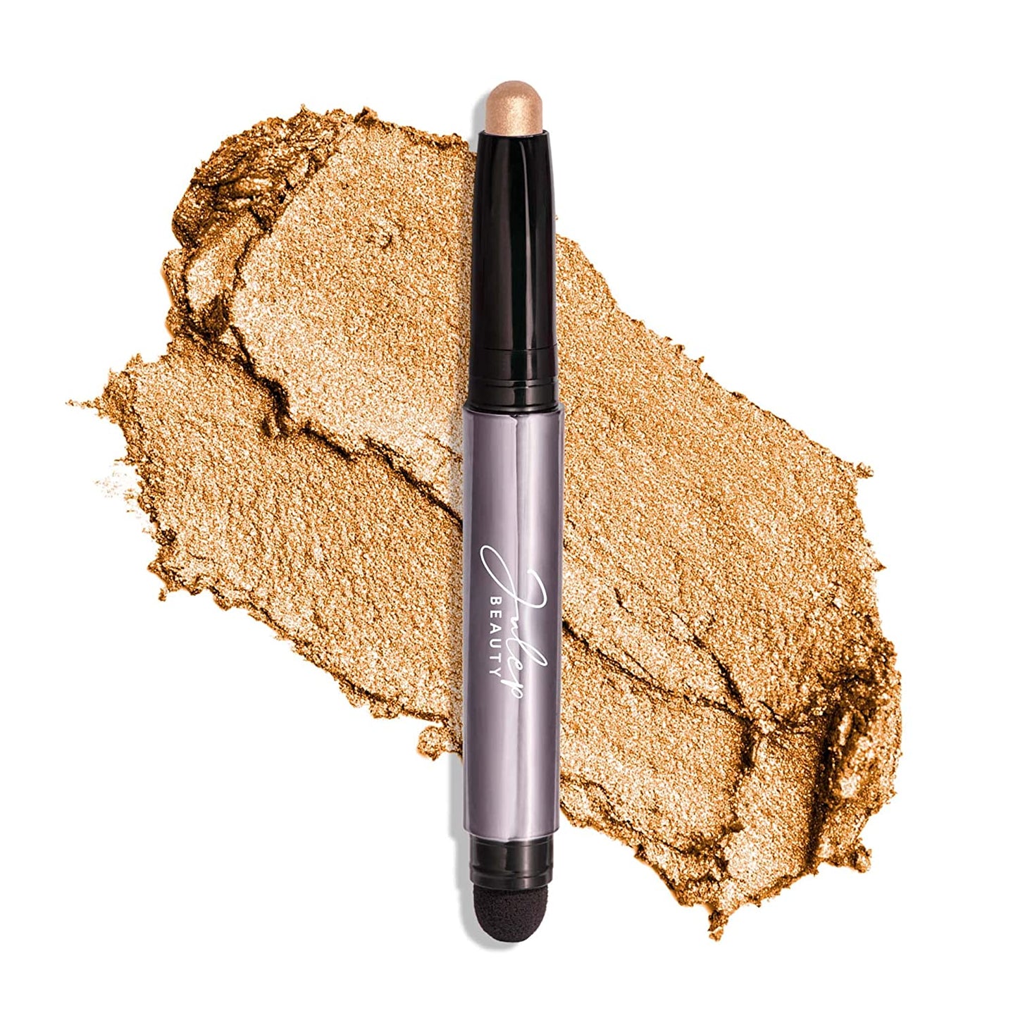 Eyeshadow 101 Crème-To-Powder Waterproof Eyeshadow Stick – Champagne Shimmer – Long-Lasting, Crease-Proof, Medium Golden-Beige Shimmer Cream Eyeshadow with Built-In Smudger