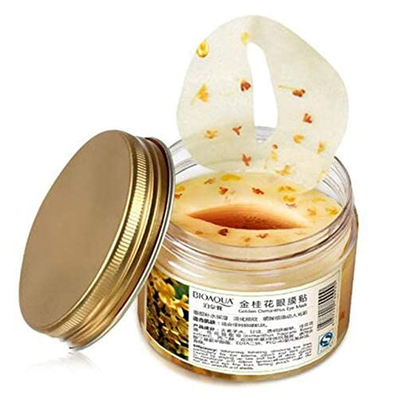 Gold Osmanthus Lemon Eye Mask 80 Pcs Women Collagen Gel Protein Nourishing