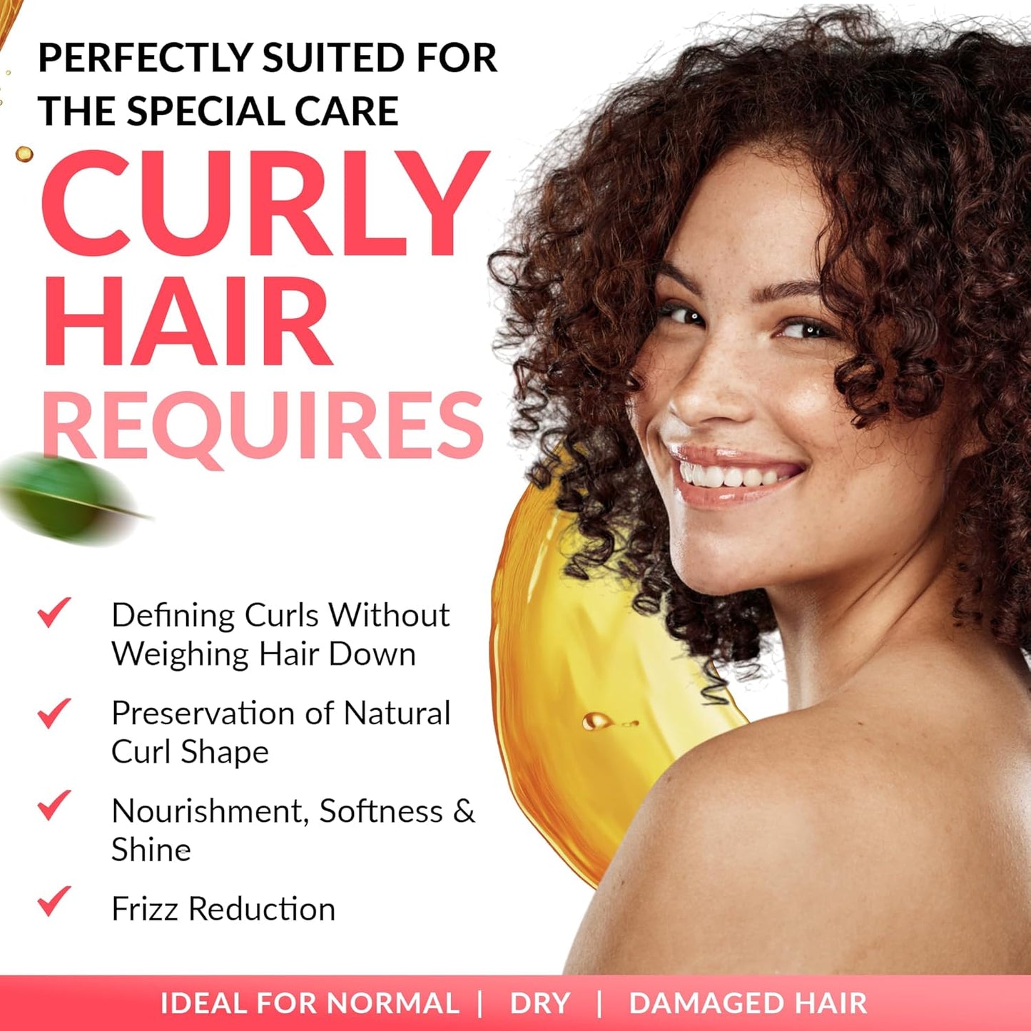 Curl Defining Cream for Wavy Hair - Leave-In Texturizer for Dry, Wave & Curly Hair - Moisturize with Macadamia & Argan Oil - Best Frizz Control - Curly Hair Products