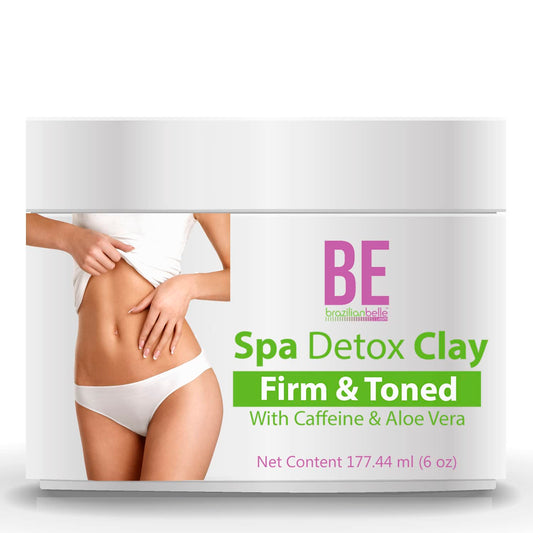 Brazilian Spa Detox Body Clay for Body Wraps, Detox and Cleanse -Rejuvenate and Improves Skin Texture- All Natural Ingredients - 6 Oz