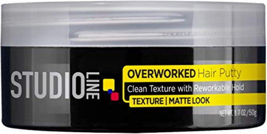 Studio Line Texture and Control Overworked Hair Putty 1.7 Oz (3 Pack)