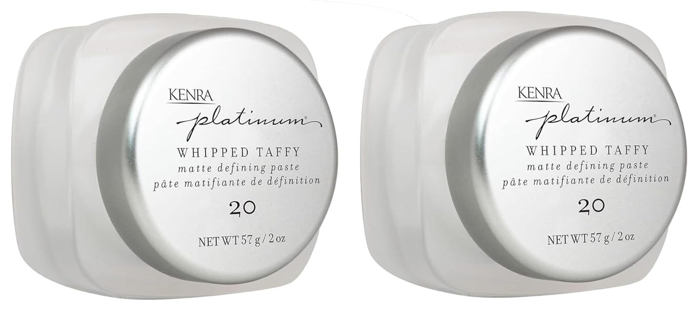 Kenra Platinum Whipped Taffy 20 | Matte Defining Paste | Delivers an Ultra-Matte, Firm Hold Finish | Sculpts, Smooths & Texturizes Styles | All Hair Types