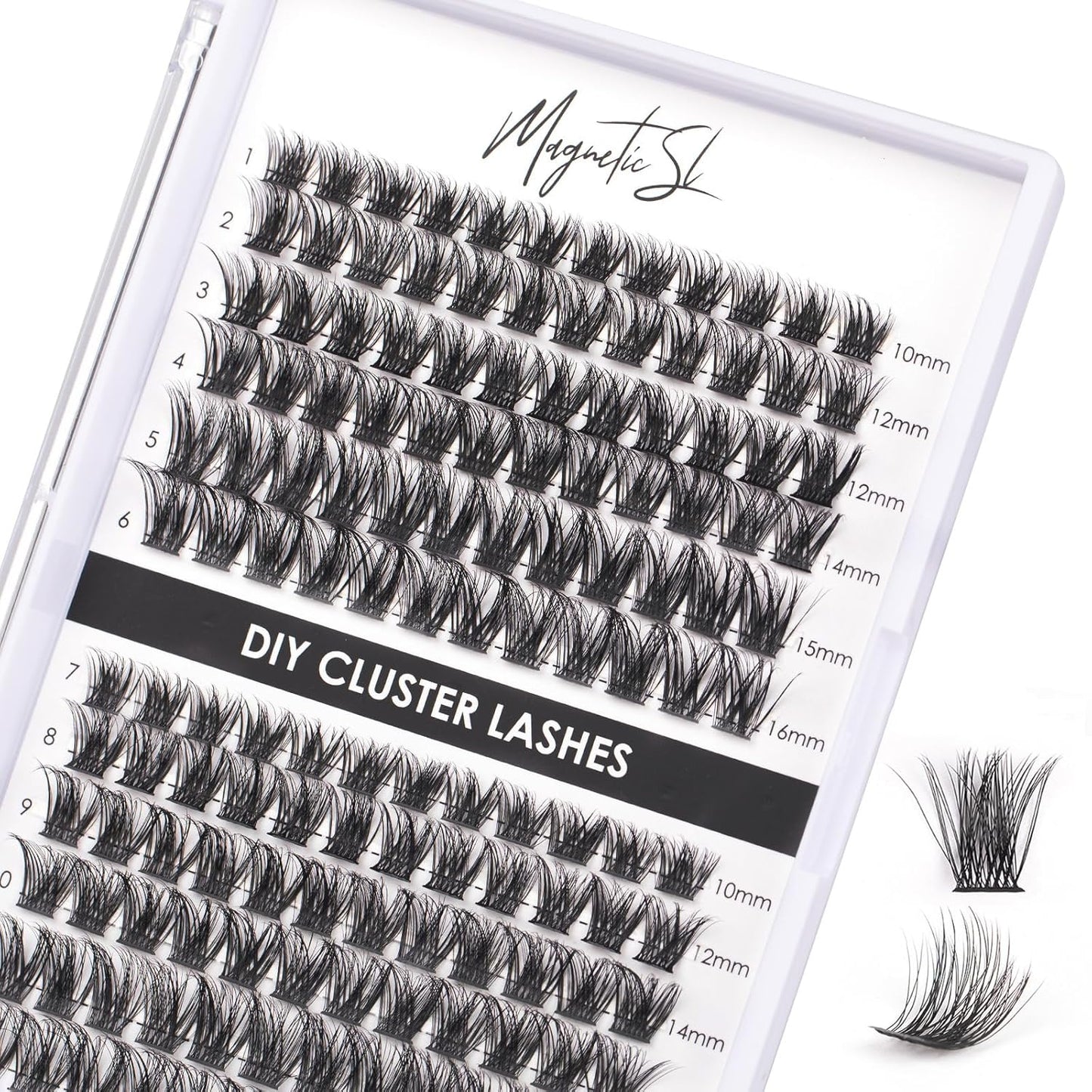 Lash Clusters DIY Lash Extensions Kit 320Pcs Individual Lashes Clusters 30D 40D D Curl Eyelash Extension Kit with Applicator and Lash Bond&Seal,Clusters Lash Glue Remover Mix 10-16Mm (30D+40D-320 KIT)