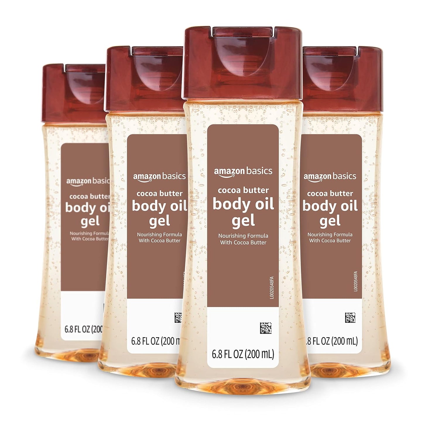 Body Oil Gel with Cocoa Butter, Paraben Free, 6.8 Fl Oz (Pack of 1) (Previously Solimo)