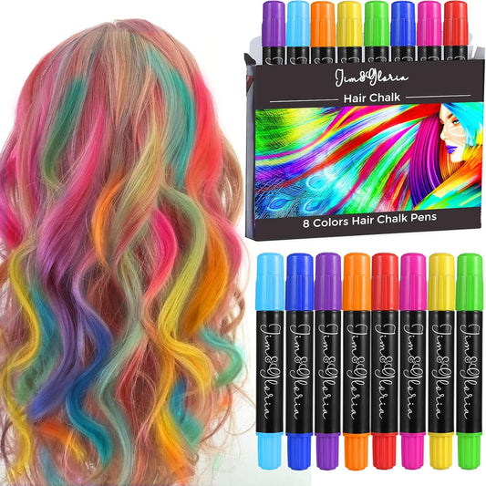 Dustless Hair Chalk Gifts for Girls Makeup Kit, Gift for Teen Girl Trendy Stuff, Kids, Teenage Tweens Teenager Temporary and Washable Color Dye Markers Age 7 8 9 10 11 12 13 14 Year Old Toy