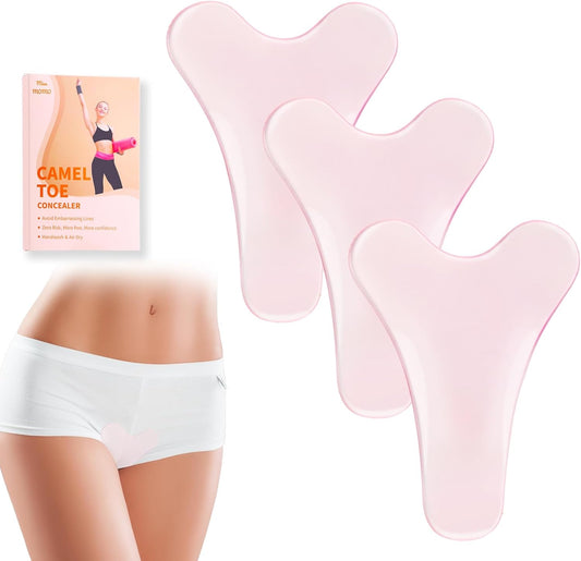 3PCS Camel Toe Concealer, Camel Toe Underwear for Women, anti Camel Toe Underwear, Cameltoe Proof Underwear, Cameltoe Concealer Cover, Camel Toe Stopper (Pink Y-Type)