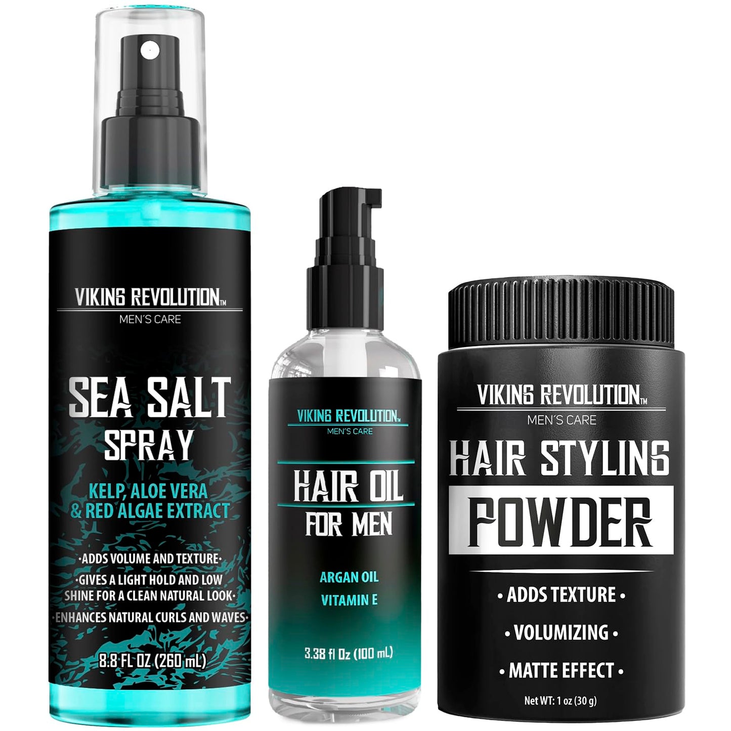 Sea Salt Spray for Hair Men - Hair Texturizing Spray with Kelp, Aloe Vera & Red Algae Extract - Surf Spray to Add Volume and Texture- Sea Salt Spray for Men Beach Hair Spray (2 Pack)