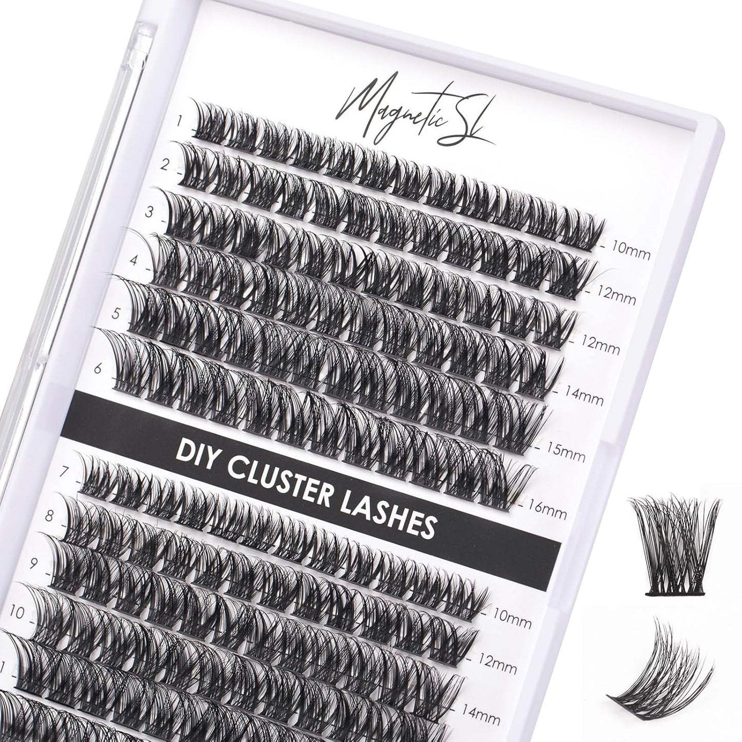 Lash Clusters DIY Lash Extensions Kit 320Pcs Individual Lashes Clusters 30D 40D D Curl Eyelash Extension Kit with Applicator and Lash Bond&Seal,Clusters Lash Glue Remover Mix 10-16Mm (30D+40D-320 KIT)