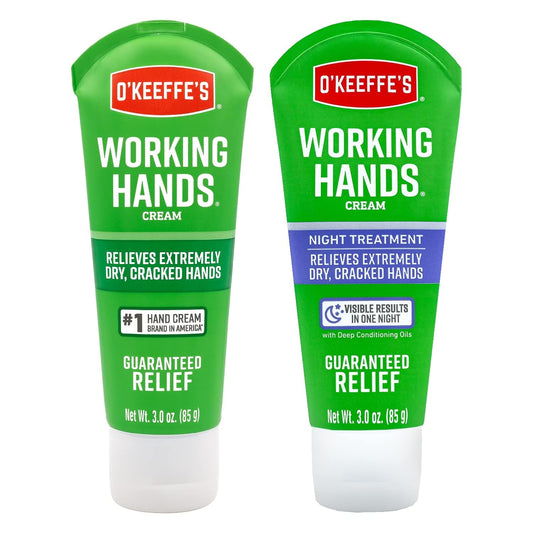 Working Hands Hand Cream; 3 Oz Tube and Night Treatment Hand Cream; 3 Oz Tube