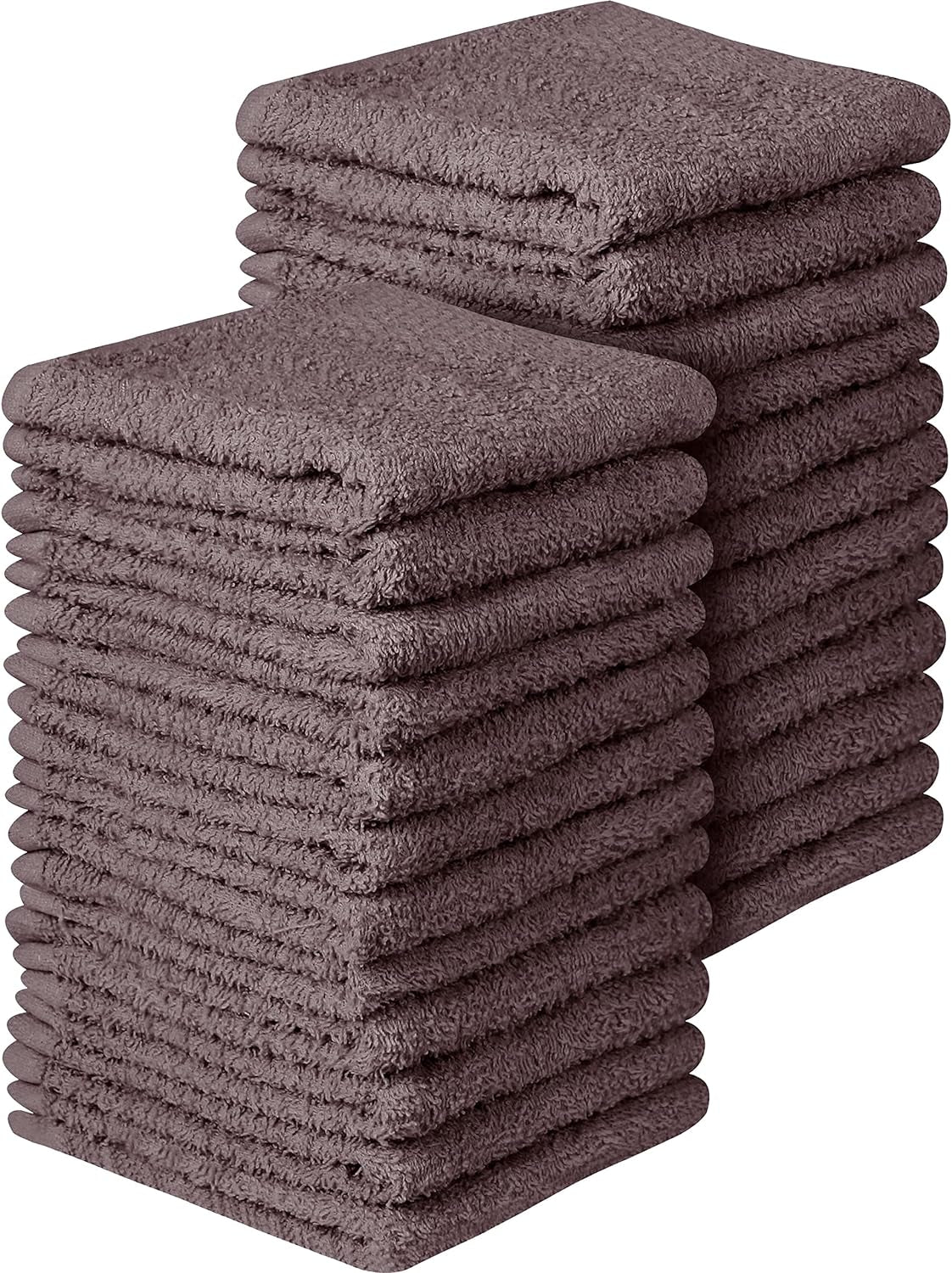 Towel and Linen Mart 100% Cotton - 24 Pack Wash Cloth Set - Flannel Face Cloths, Highly Absorbent and Soft Feel Fingertip Towels (Multi, Pack of 24)